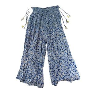 Poupette St Barth Soledad floral wide-leg pants Small